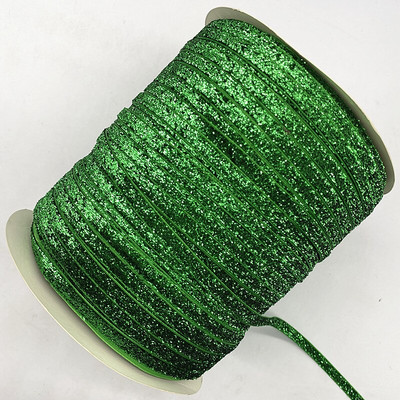 Νέα βελούδινη κορδέλα 6mm Glitter No Elastic Single Face Ribbon Headband Clips Bow Decoration