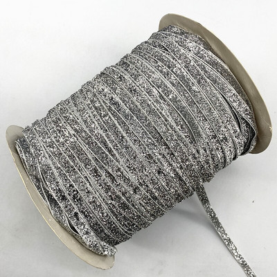 Νέα βελούδινη κορδέλα 6mm Glitter No Elastic Single Face Ribbon Headband Clips Bow Decoration