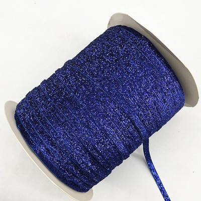 Νέα βελούδινη κορδέλα 6mm Glitter No Elastic Single Face Ribbon Headband Clips Bow Decoration