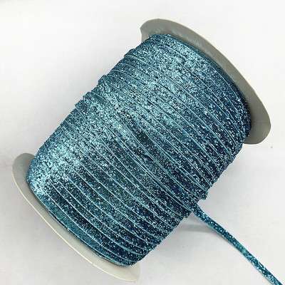 Νέα βελούδινη κορδέλα 6mm Glitter No Elastic Single Face Ribbon Headband Clips Bow Decoration