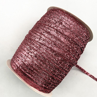 Νέα βελούδινη κορδέλα 6mm Glitter No Elastic Single Face Ribbon Headband Clips Bow Decoration