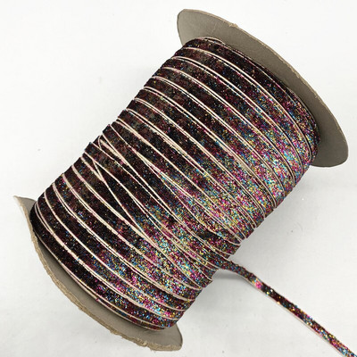 Νέα βελούδινη κορδέλα 6mm Glitter No Elastic Single Face Ribbon Headband Clips Bow Decoration