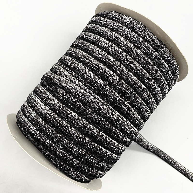 Νέα βελούδινη κορδέλα 6mm Glitter No Elastic Single Face Ribbon Headband Clips Bow Decoration