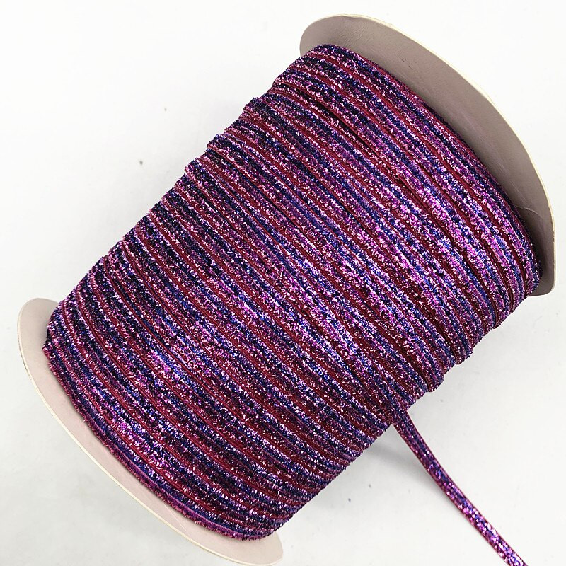 Νέα βελούδινη κορδέλα 6mm Glitter No Elastic Single Face Ribbon Headband Clips Bow Decoration