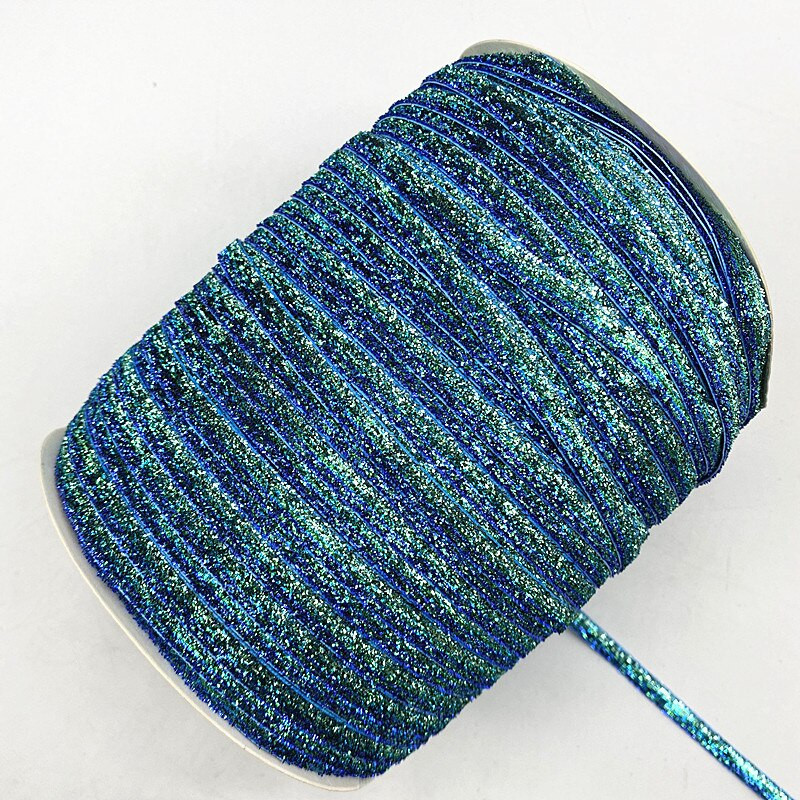 Νέα βελούδινη κορδέλα 6mm Glitter No Elastic Single Face Ribbon Headband Clips Bow Decoration