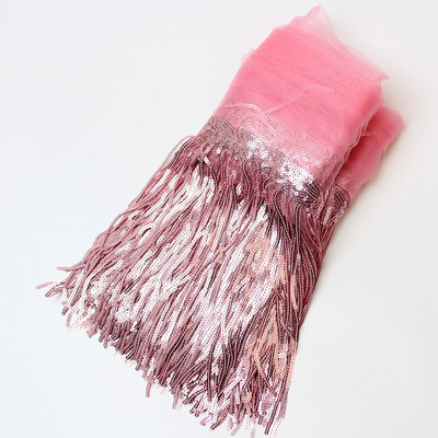 32cm 2υάρδου Γυαλιστερό Διχτυωτό Ύφασμα Δαντέλα Κρόσια Παγιέτα Κορδέλα Φούντα DIY Αξεσουάρ ραπτικής φορέματος χορού γάμου