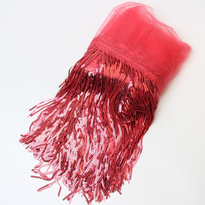 32cm 2υάρδου Γυαλιστερό Διχτυωτό Ύφασμα Δαντέλα Κρόσια Παγιέτα Κορδέλα Φούντα DIY Αξεσουάρ ραπτικής φορέματος χορού γάμου