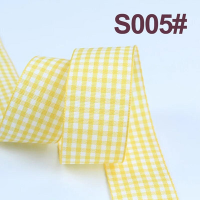 Panglici în carouri de 5 metri/rolă Panglică grosgrain pentru împachetare cadou Panglică din poliester lucrată manual cu fundă DIY, decorațiuni pentru petrecerea de nuntă