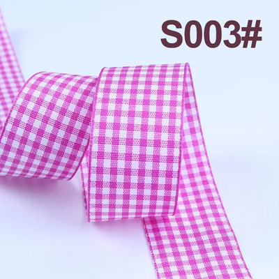 Panglici în carouri de 5 metri/rolă Panglică grosgrain pentru împachetare cadou Panglică din poliester lucrată manual cu fundă DIY, decorațiuni pentru petrecerea de nuntă