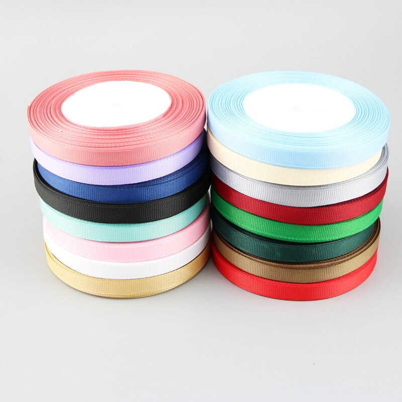 (25 jardi/rull) 10mm Grosgrain Ribbon Hulgi kinkepakendite kaunistuspaelad pitskangas