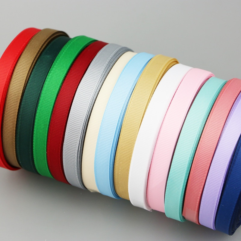 (25 jardi/rull) 10mm Grosgrain Ribbon Hulgi kinkepakendite kaunistuspaelad pitskangas