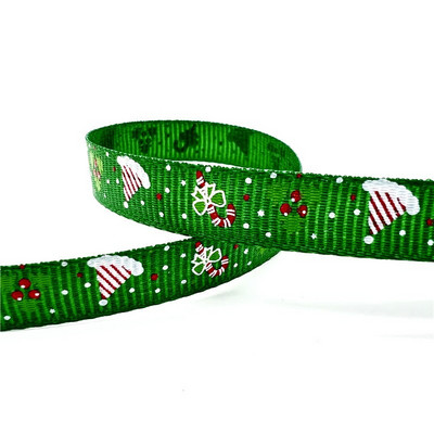 5 jardi 10 mm jõulupaelaga trükitud Grosgrain paelad kingituste pakkimiseks pulmakaunistuseks juuksekiharad, isetegemine