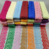 Comerț cu ridicata, 10 yarzi, 4 cm lățime, țesătură din dantelă pentru haine DIY, folosită pentru dantelă, panglică, lenjerie de pat, material de acoperire de pernă pentru canapea