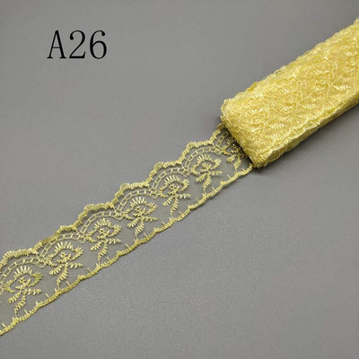 Comerț cu ridicata, 10 yarzi, 4 cm lățime, țesătură din dantelă pentru haine DIY, folosită pentru dantelă, panglică, lenjerie de pat, material de acoperire de pernă pentru canapea