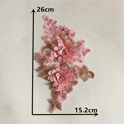 Uus saabunud 3D lillega pitskrae tikandid aplikatsioon kaelus DIY õmblemine kaunistus Käsitöö Pulmakleit Aksessuaarid Scrapbooking
