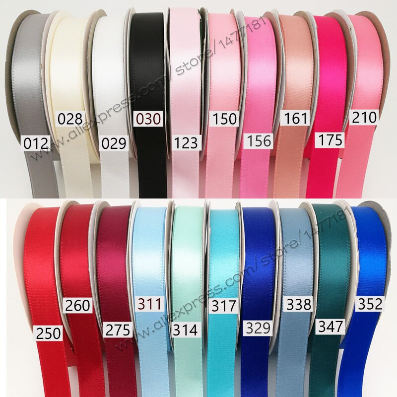 (45Χρώματα) 6mm 9mm 13mm 16mm 25mm 38mm 50mm Σατέν Κορδέλα Διπλό Πρόσωπο Υψηλής Ποιότητας 100% Πολυεστέρας Διπλοί Πλαϊνοί Φιόγκοι Κατασκευή 766232