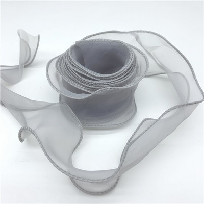 50mm Wave Edge Μεταξωτή Οργάντζα Κορδέλα Φιόγκος Υλικό Δαντέλα Κορδέλες για Μαλλιά Στολίδι Συσκευασία Δώρου Ράψιμο Υφασμάτινο Διακόσμηση ρούχων