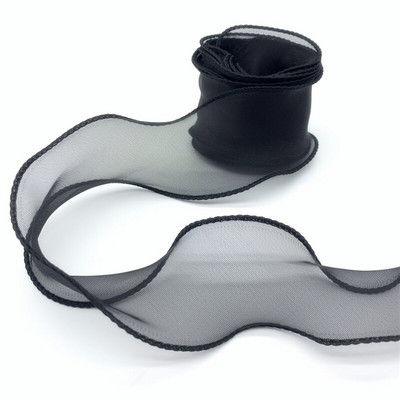 50mm Wave Edge Μεταξωτή Οργάντζα Κορδέλα Φιόγκος Υλικό Δαντέλα Κορδέλες για Μαλλιά Στολίδι Συσκευασία Δώρου Ράψιμο Υφασμάτινο Διακόσμηση ρούχων