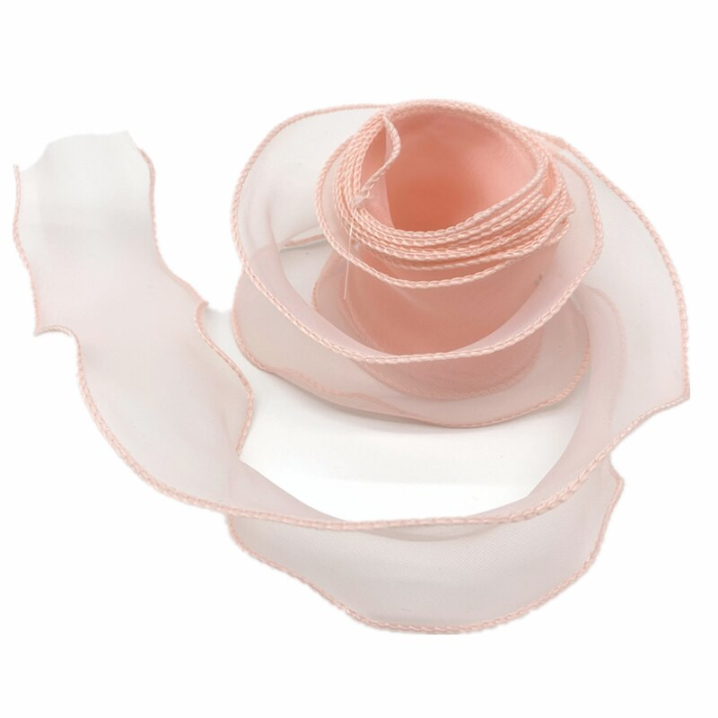 50mm Wave Edge Μεταξωτή Οργάντζα Κορδέλα Φιόγκος Υλικό Δαντέλα Κορδέλες για Μαλλιά Στολίδι Συσκευασία Δώρου Ράψιμο Υφασμάτινο Διακόσμηση ρούχων