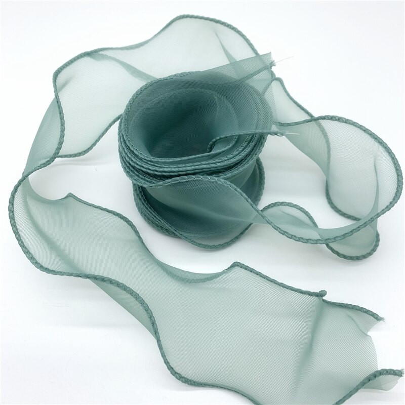 50mm Wave Edge Μεταξωτή Οργάντζα Κορδέλα Φιόγκος Υλικό Δαντέλα Κορδέλες για Μαλλιά Στολίδι Συσκευασία Δώρου Ράψιμο Υφασμάτινο Διακόσμηση ρούχων