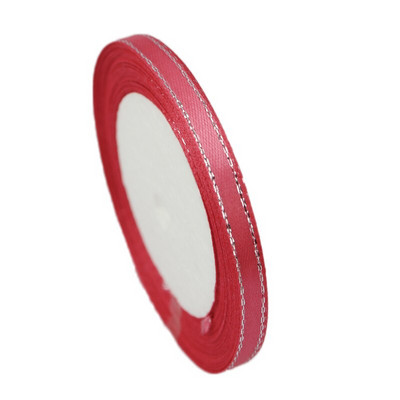 (25 γιάρδες/ρολό) 6mm Ασημένια κορδέλα σατέν κορδέλα υψηλής ποιότητας συσκευασίας δώρου