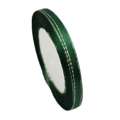 (25 γιάρδες/ρολό) 6mm Ασημένια κορδέλα σατέν κορδέλα υψηλής ποιότητας συσκευασίας δώρου