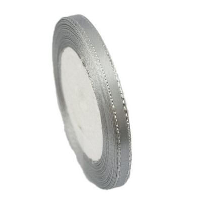 (25 γιάρδες/ρολό) 6mm Ασημένια κορδέλα σατέν κορδέλα υψηλής ποιότητας συσκευασίας δώρου