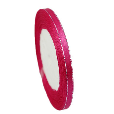 (25 γιάρδες/ρολό) 6mm Ασημένια κορδέλα σατέν κορδέλα υψηλής ποιότητας συσκευασίας δώρου