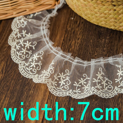 Panglică de dantelă Lolita, albă, 2 metri, accesorii de cusut, broderie de fluturi 3D, garnituri cu franjuri pentru rochie, artizanat decorativ pentru casă.