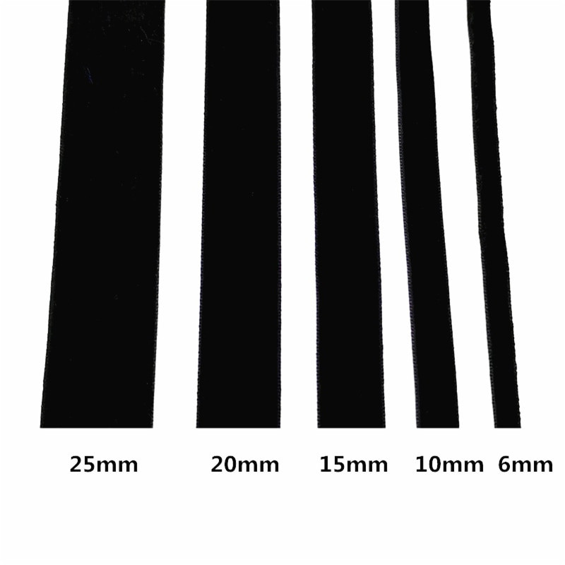 5 γιάρδες 6-50mm Βελούδινη κορδέλα Μαύρο Λευκό Κόκκινο Διακόσμηση Γάμου Χειροποίητη Κορδέλα Δώρο Περιτύλιγμα Μαλλιά Φιόγκος DIY