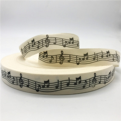 10 mm 25 mm 5 jardi prinditud noodid Käsitsi valmistatud puuvillane lint puuvillane pits jõulukaunistuseks DIY õmbluskangas