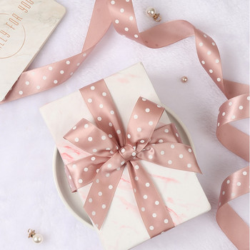 Κορδέλα 2-5 αυλής με στρογγυλή κουκκίδα Lover Gifts Box Συσκευασία Γαμήλια εκδήλωση Χριστουγεννιάτικο Χειροποίητο Αξεσουάρ Μαλλιά Φιόγκος Μπουκέτο Διακόσμηση τούρτας