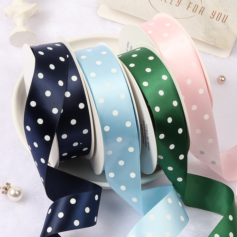 Κορδέλα 2-5 αυλής με στρογγυλή κουκκίδα Lover Gifts Box Συσκευασία Γαμήλια εκδήλωση Χριστουγεννιάτικο Χειροποίητο Αξεσουάρ Μαλλιά Φιόγκος Μπουκέτο Διακόσμηση τούρτας