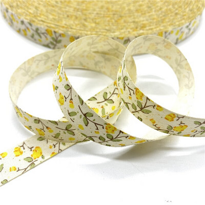 5 Yards 15mm βαμβακερή κορδέλα Χειροποίητη σχεδίαση εμπριμέ βαμβακερές κορδέλες για Χριστουγεννιάτικη διακόσμηση γάμου DIY ύφασμα ραπτικής