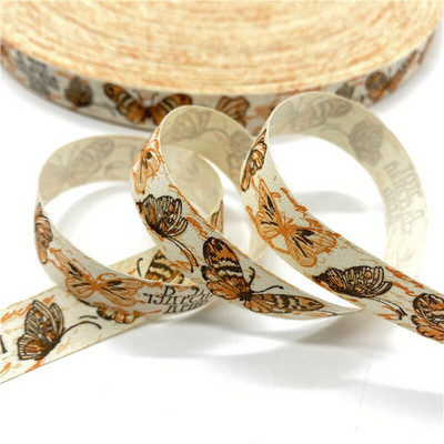 5 Yards 15mm βαμβακερή κορδέλα Χειροποίητη σχεδίαση εμπριμέ βαμβακερές κορδέλες για Χριστουγεννιάτικη διακόσμηση γάμου DIY ύφασμα ραπτικής