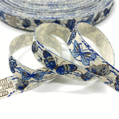 5 Yards 15mm βαμβακερή κορδέλα Χειροποίητη σχεδίαση εμπριμέ βαμβακερές κορδέλες για Χριστουγεννιάτικη διακόσμηση γάμου DIY ύφασμα ραπτικής