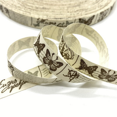 5 Yards 15mm βαμβακερή κορδέλα Χειροποίητη σχεδίαση εμπριμέ βαμβακερές κορδέλες για Χριστουγεννιάτικη διακόσμηση γάμου DIY ύφασμα ραπτικής