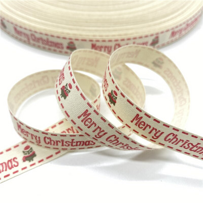 5 Yards 15mm βαμβακερή κορδέλα Χειροποίητη σχεδίαση εμπριμέ βαμβακερές κορδέλες για Χριστουγεννιάτικη διακόσμηση γάμου DIY ύφασμα ραπτικής