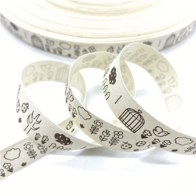 5 Yards 15mm βαμβακερή κορδέλα Χειροποίητη σχεδίαση εμπριμέ βαμβακερές κορδέλες για Χριστουγεννιάτικη διακόσμηση γάμου DIY ύφασμα ραπτικής