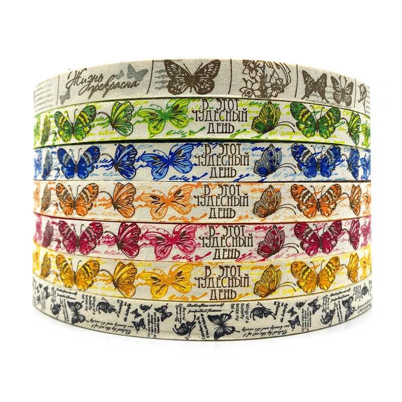 5 Yards 15mm βαμβακερή κορδέλα Χειροποίητη σχεδίαση εμπριμέ βαμβακερές κορδέλες για Χριστουγεννιάτικη διακόσμηση γάμου DIY ύφασμα ραπτικής