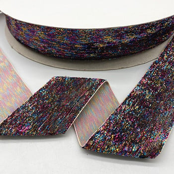 ΝΕΑ 6--38mm Glitter Velvet Ribbon No Elastic Single Face Ribbon Headband Κλιπ Διακόσμηση φιόγκων