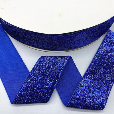 ΝΕΑ 6--38mm Glitter Velvet Ribbon No Elastic Single Face Ribbon Headband Κλιπ Διακόσμηση φιόγκων