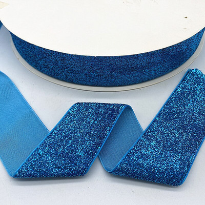 ΝΕΑ 6--38mm Glitter Velvet Ribbon No Elastic Single Face Ribbon Headband Κλιπ Διακόσμηση φιόγκων