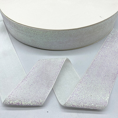 ΝΕΑ 6--38mm Glitter Velvet Ribbon No Elastic Single Face Ribbon Headband Κλιπ Διακόσμηση φιόγκων