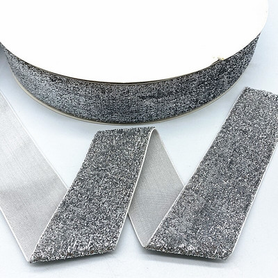 ΝΕΑ 6--38mm Glitter Velvet Ribbon No Elastic Single Face Ribbon Headband Κλιπ Διακόσμηση φιόγκων