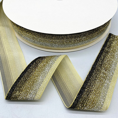 ΝΕΑ 6--38mm Glitter Velvet Ribbon No Elastic Single Face Ribbon Headband Κλιπ Διακόσμηση φιόγκων