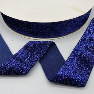 ΝΕΑ 6--38mm Glitter Velvet Ribbon No Elastic Single Face Ribbon Headband Κλιπ Διακόσμηση φιόγκων