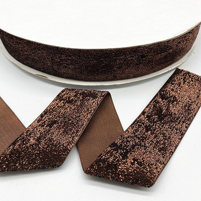 ΝΕΑ 6--38mm Glitter Velvet Ribbon No Elastic Single Face Ribbon Headband Κλιπ Διακόσμηση φιόγκων