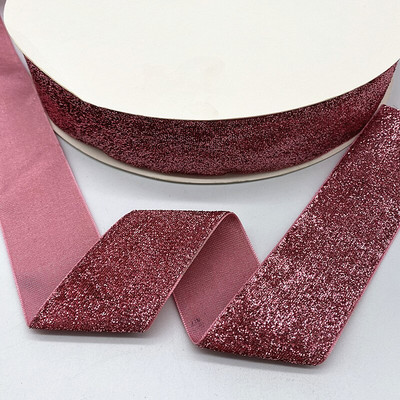 ΝΕΑ 6--38mm Glitter Velvet Ribbon No Elastic Single Face Ribbon Headband Κλιπ Διακόσμηση φιόγκων