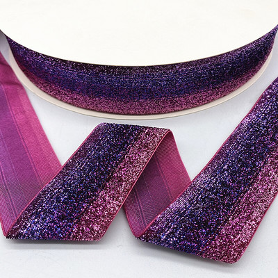 ΝΕΑ 6--38mm Glitter Velvet Ribbon No Elastic Single Face Ribbon Headband Κλιπ Διακόσμηση φιόγκων